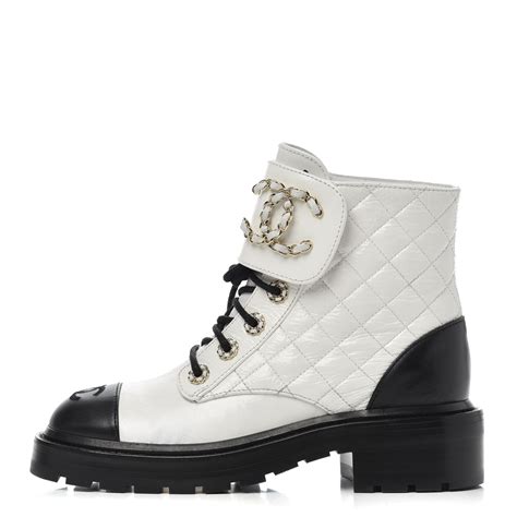 chanel lace up boots white|knee high chanel boots.